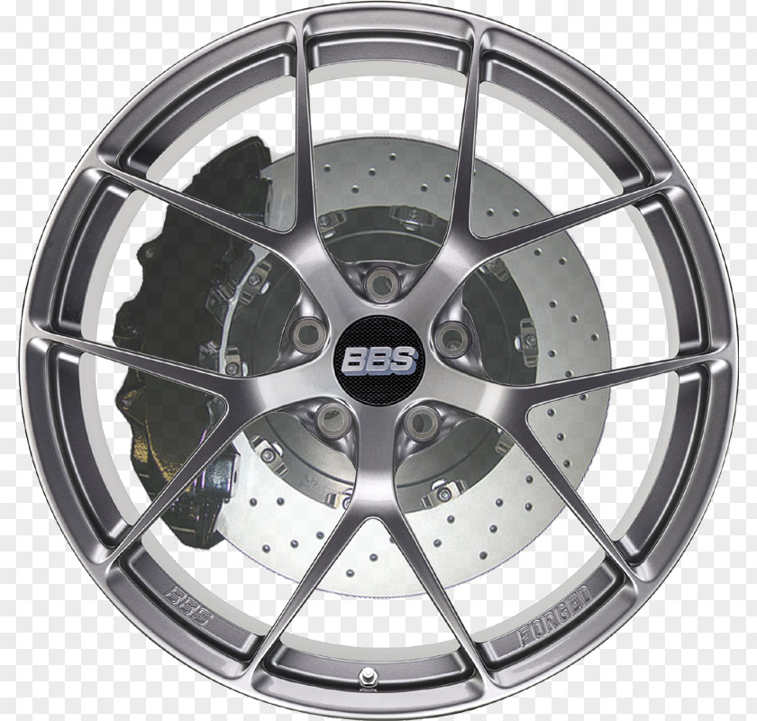 Silver Alloy Wheel Forging BBS Kraftfahrzeugtechnik PNG