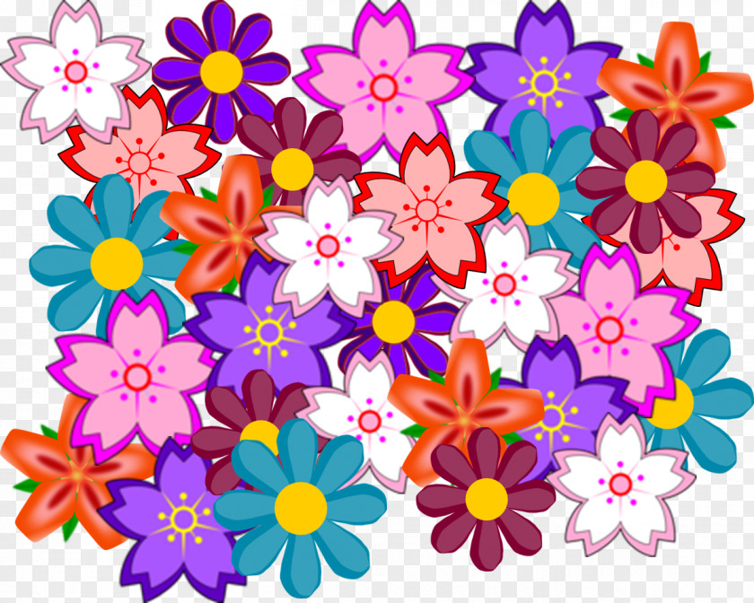 Collage Flower Drawing Floral Design Clip Art PNG