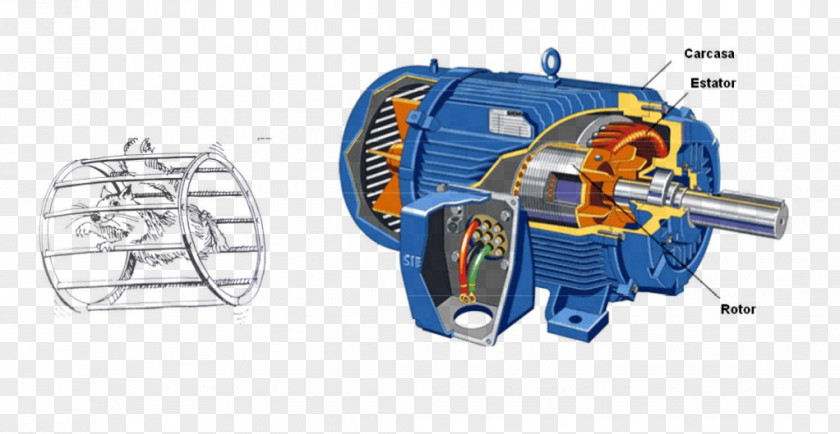 Electric Engine AC Motor Induction DC PNG