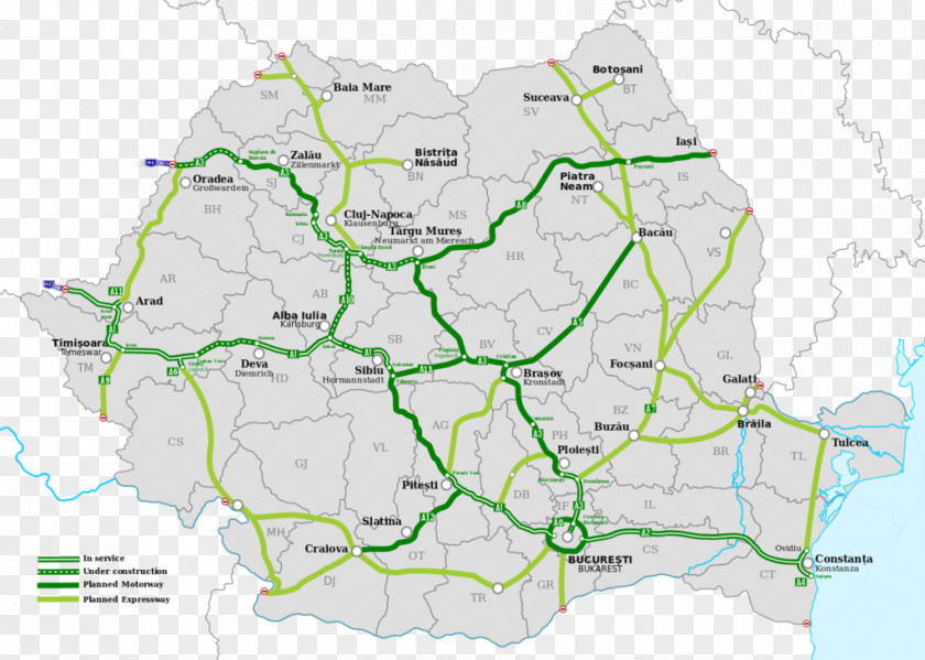 Road Rețeaua Rutieră Din România Bundesautobahn 3 A1 Motorway Controlled-access Highway Highways In Romania PNG