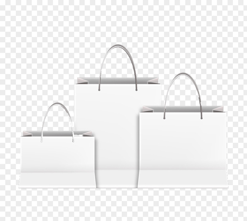 3 White Shopping Bag Vector Material Paper Online Handbag PNG