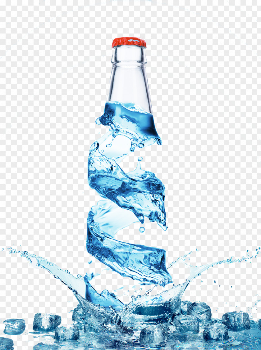 Creative Bottle Bottled Water Glass Stock Photography PNG