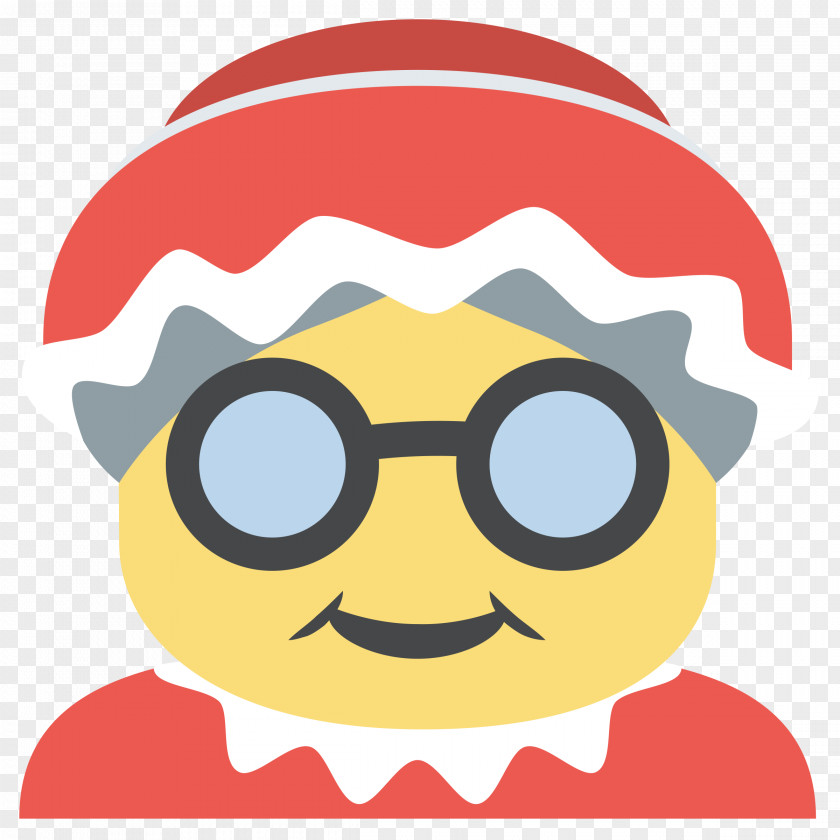 Hand Emoji Mrs. Claus Santa Christmas Emoticon PNG