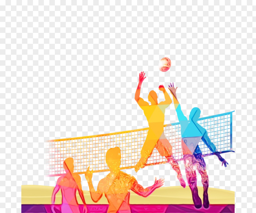 Volleyball Beach Net Player PNG