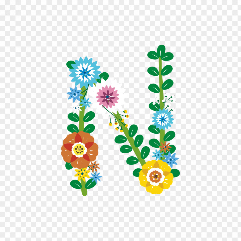 Wreath Letter N PNG