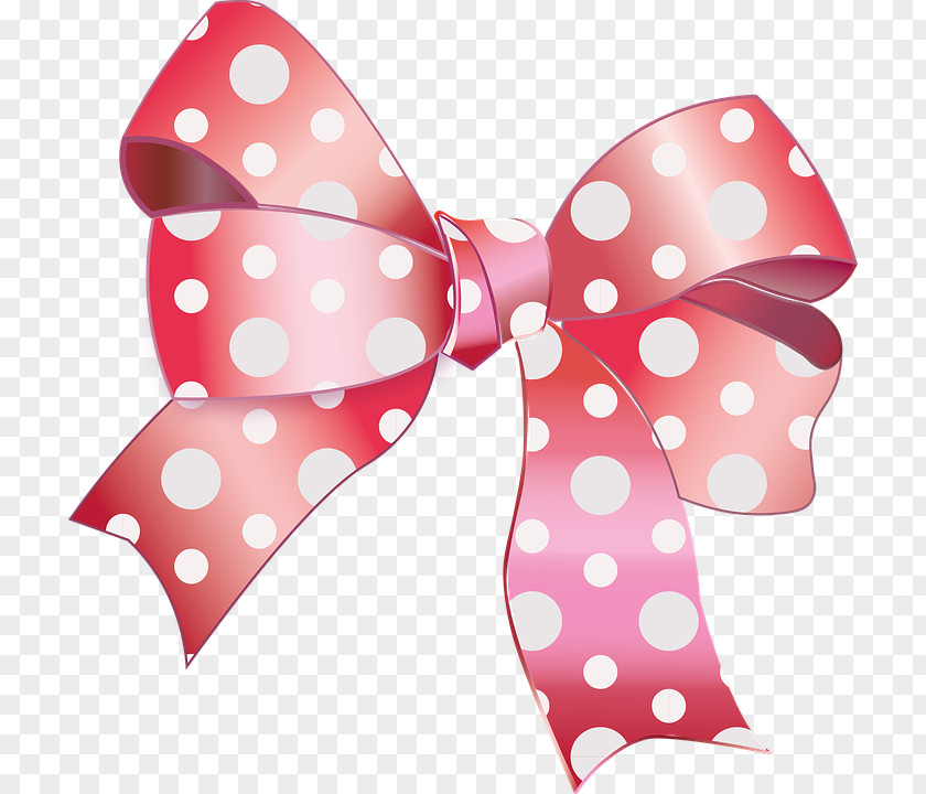 Lovely Ribbons Pink Polka Dot Ribbon Red PNG