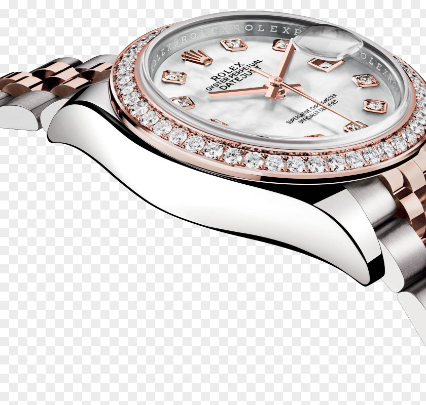 Rolex Watch Watches Silver Diamond Female Form Datejust Clock Jewellery PNG