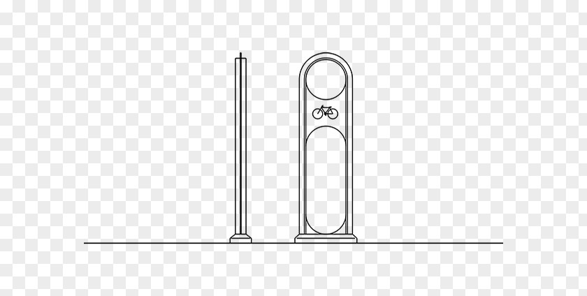 Bike Rack Line Angle Font PNG