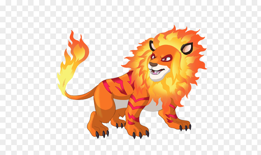 Lion Fire Tiger Legend Monster Roar PNG