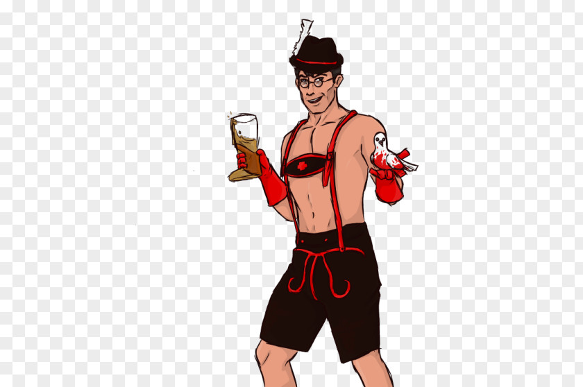 Pouring Beer Costume Illustration Finger Cartoon Character PNG