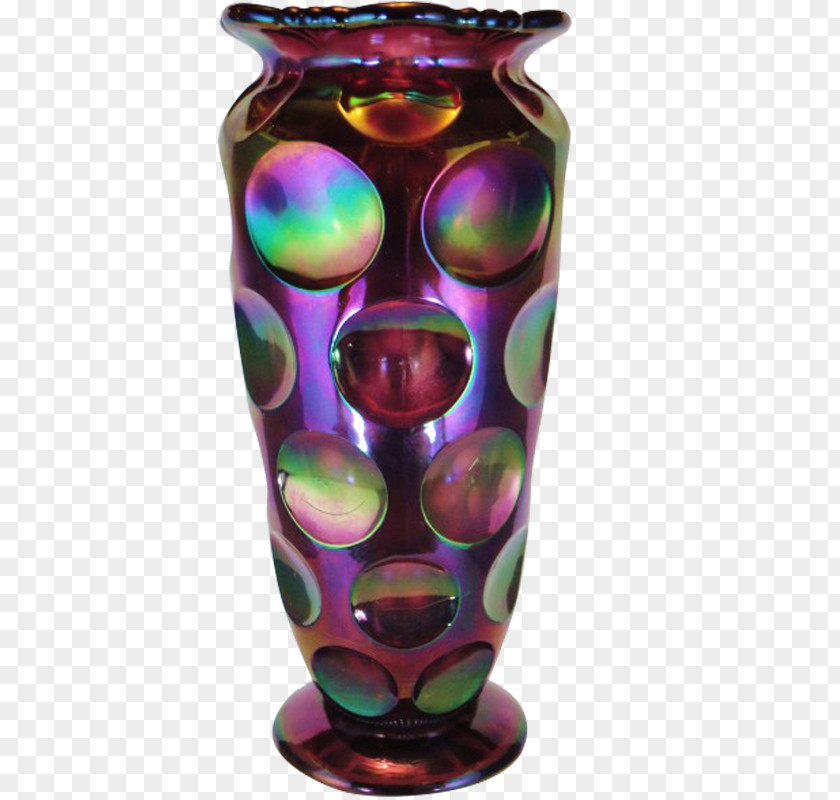 Purple Vase Eda Glasbruk Carnival Glass PNG