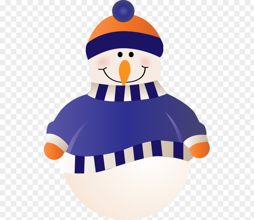 Blue Cartoon Snowman Pattern Santa Claus Christmas Drawing Illustration PNG