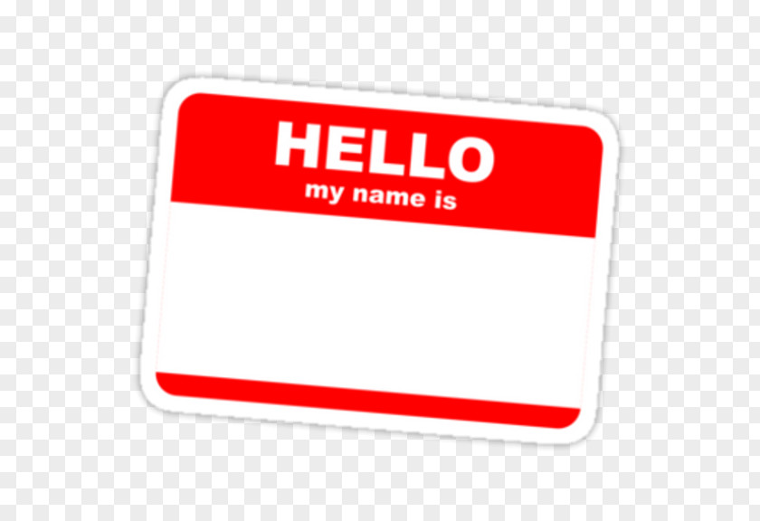 Hello My Name Is Tag Sticker Label Idea PNG