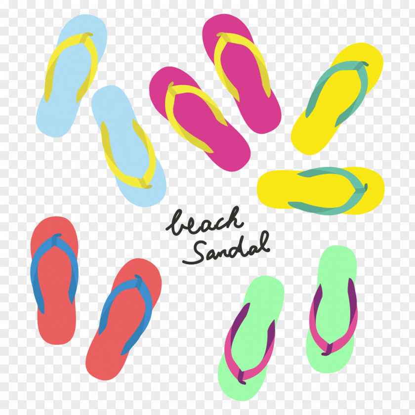 Summer Beach Confetti Flip Flop Flip-flops Sandal Illustration Slipper Blog PNG