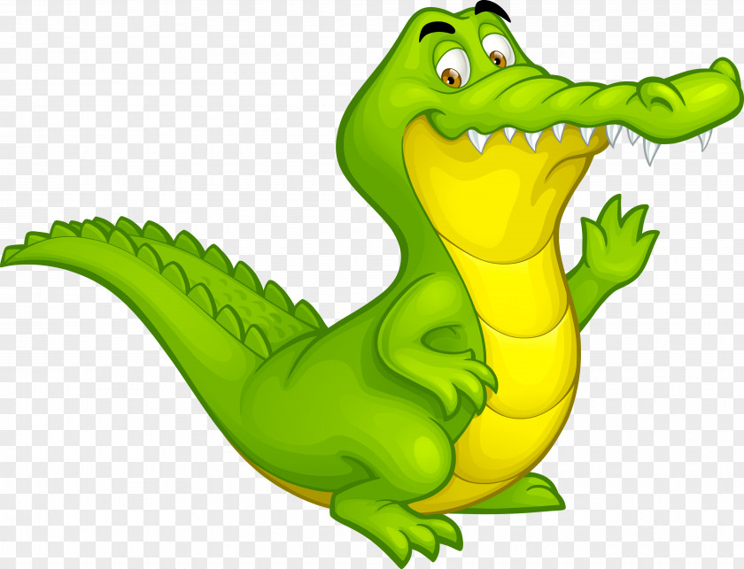 Vector Crocodile Alligator Cartoon Illustration PNG