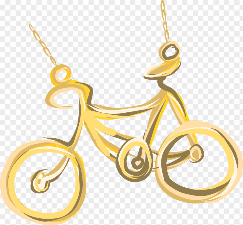 Vector Painted Gold Jewelry Earring Necklace Clothing PNG
