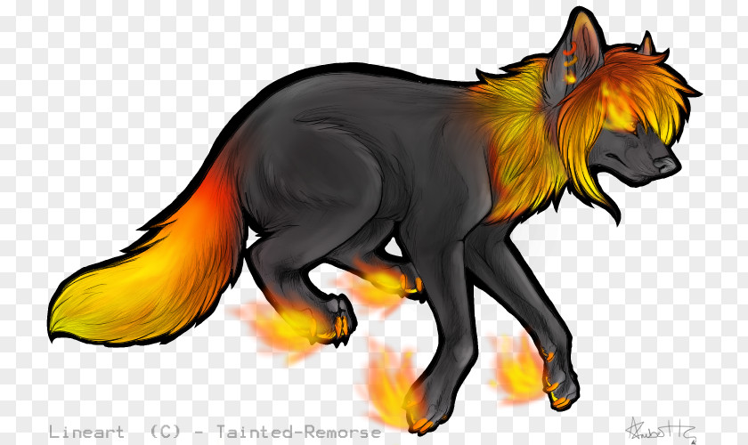 Dog Red Fox Elemental Fire Classical Element PNG