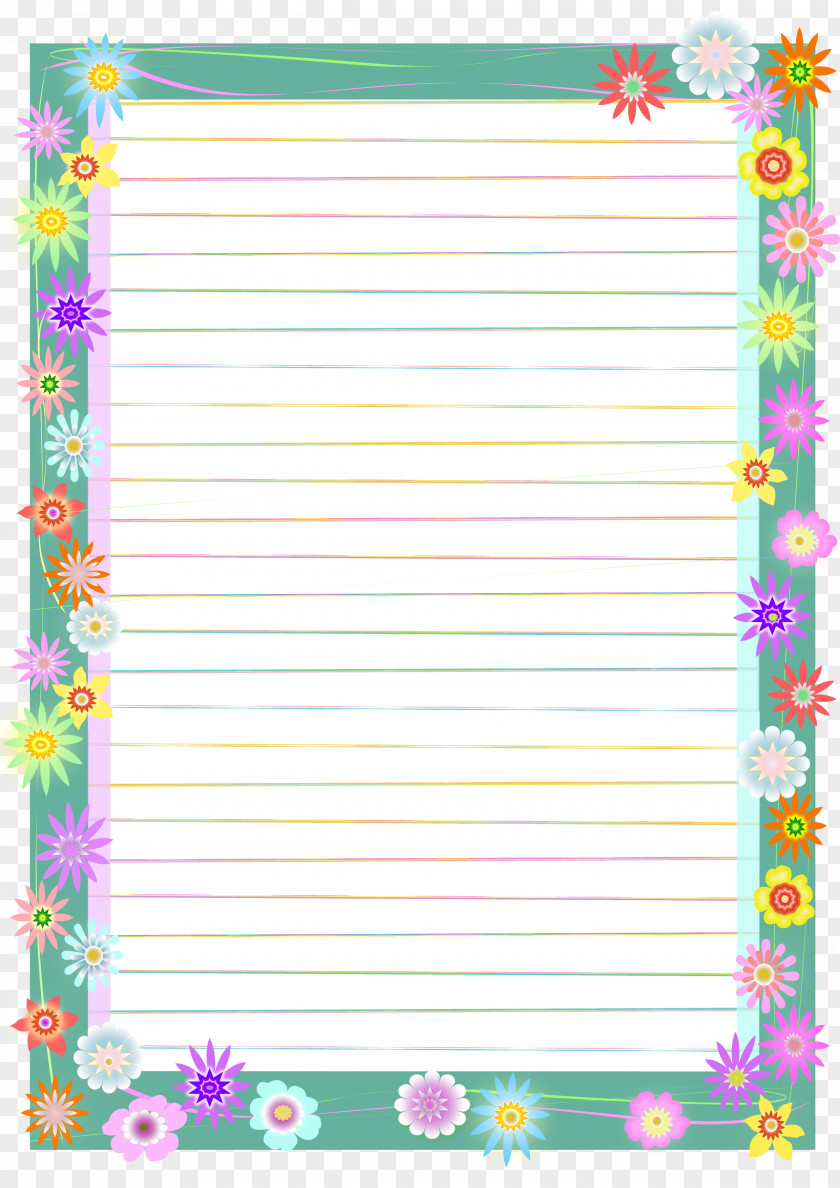 Flowers Frame Paper A4 Material Flower PNG