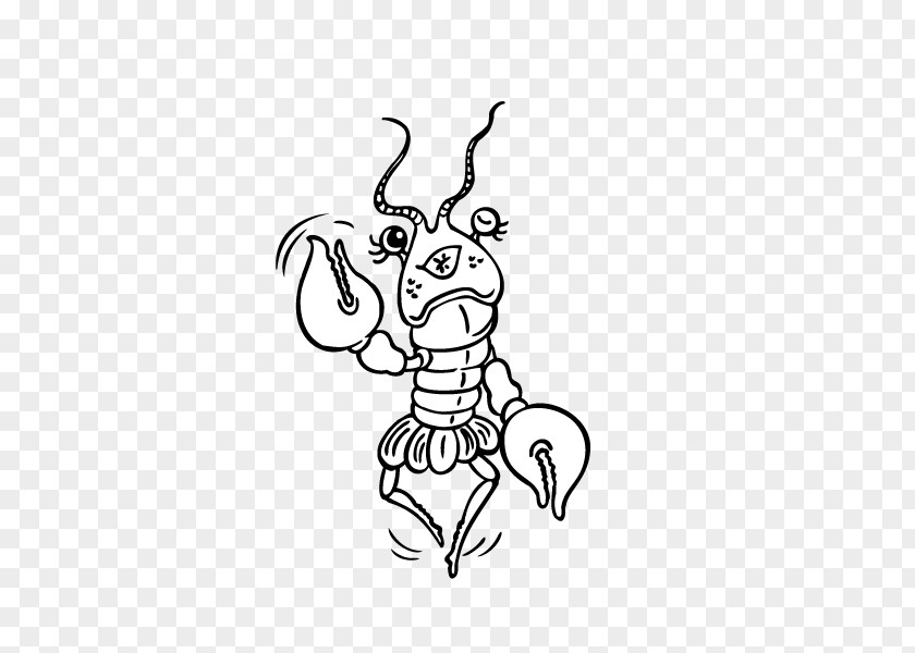 Hand Painted,lobster,Cartoon Visual Arts Lobster Cartoon Clip Art PNG
