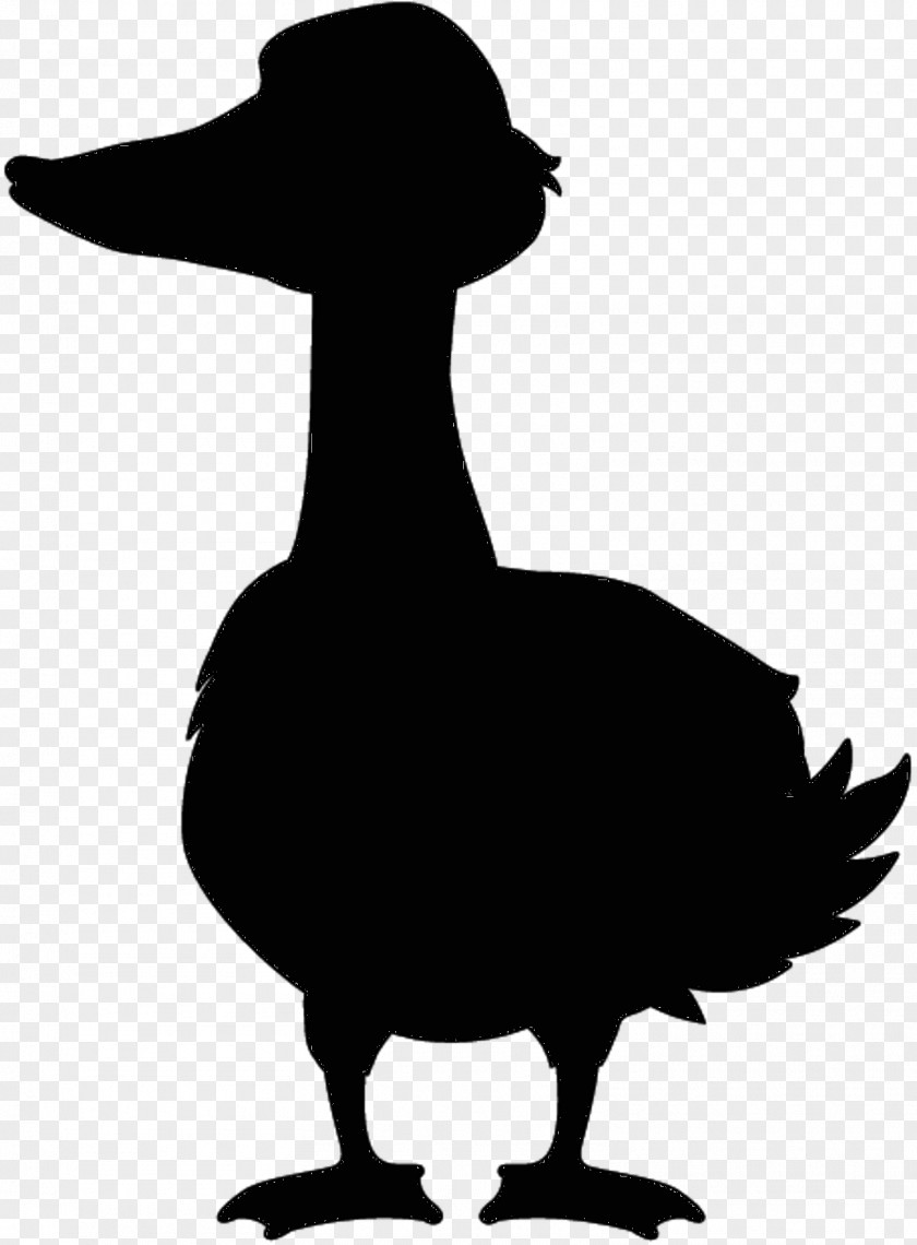 M Fauna Duck Goose Clip Art Black & White PNG