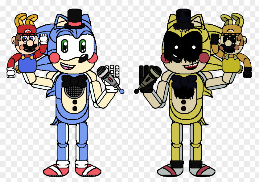 Mario And Sonic Kissing Five Nights At Freddy's: Sister Location & The Olympic Games Drive-In Hedgehog PNG