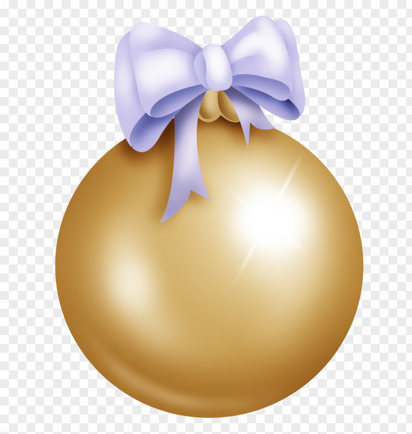 Pearl Bow Christmas Ball Ornament Clip Art PNG