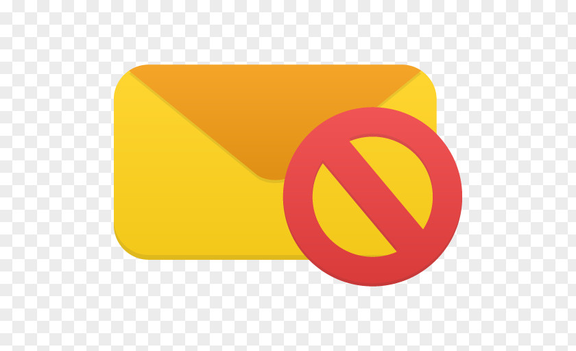 Email Not Validated Symbol Yellow Orange PNG