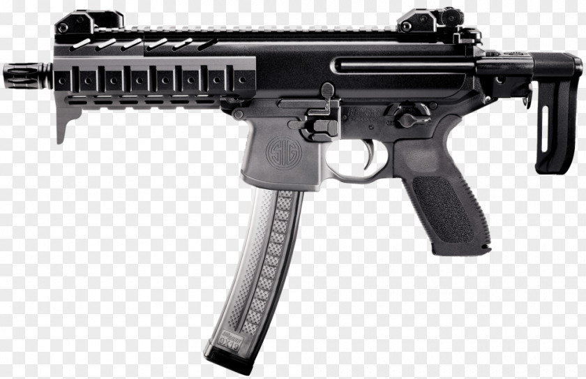 Machine Gun SIG MPX Submachine Firearm 9×19mm Parabellum Sauer PNG