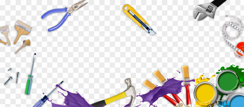 Pliers Hammer Brush Tool PNG