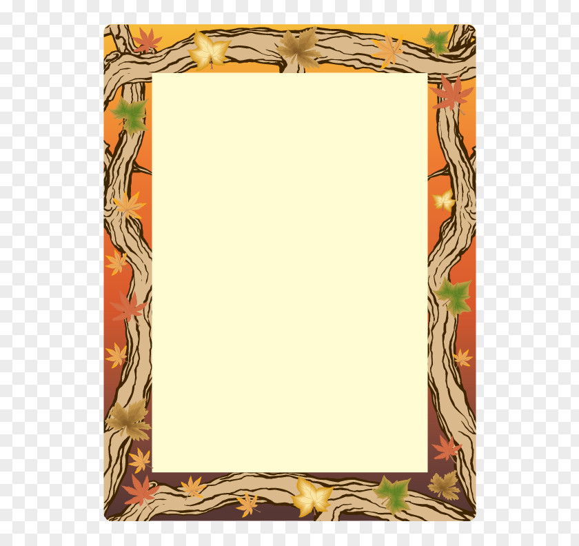 Paper Border Designs For Projects Microsoft Word Autumn Template Clip Art PNG