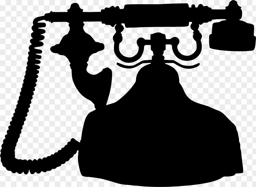 Vintage Style Telephone Email Clip Art PNG
