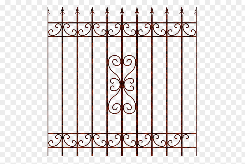 Wrought Iron Railing Fence Deck Guard Rail PNG