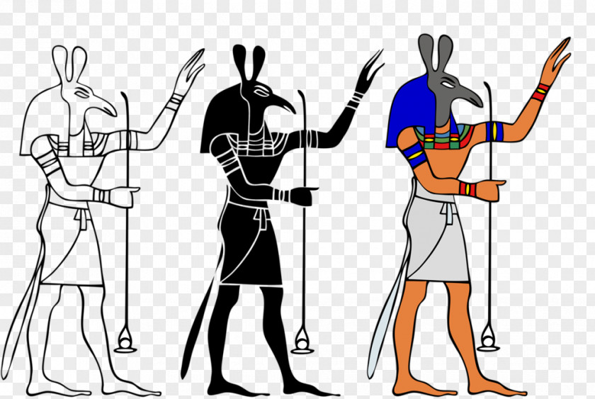 Hand-painted Murals Of Ancient Egypt People Take Fork Egyptian Deities Deity PNG