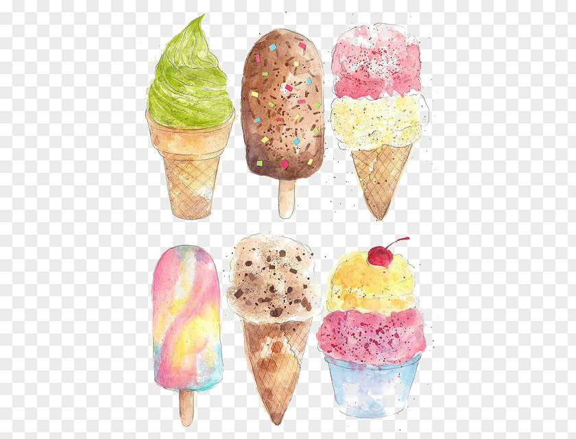 Ice Cream Food Drink Drawing PNG