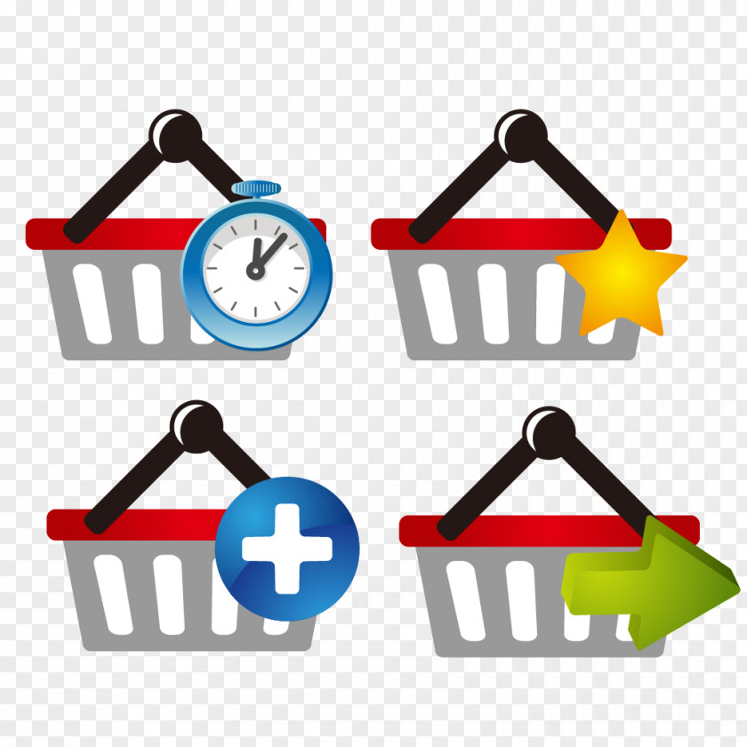 Shopping Basket Online Design Clip Art PNG