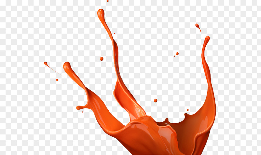 Splash Orange Painting Stock Photography PNG