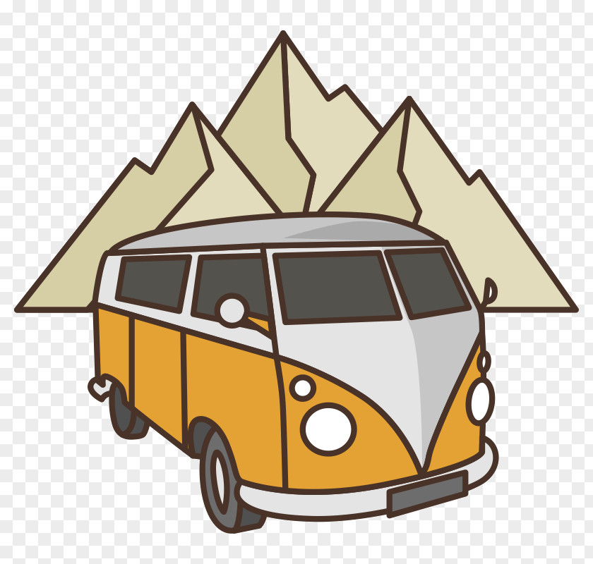 Volkswagen Van Type 2 (T1) Car Westfalia Camper PNG