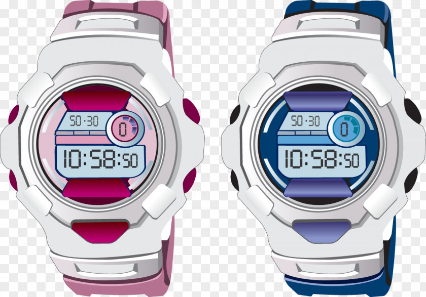 Couple Sports Watches Fashion Accessory Euclidean Vector Icon PNG