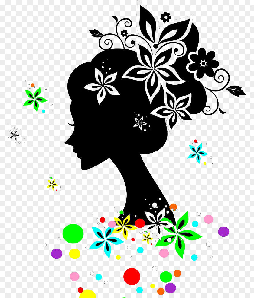 International Womens Day March 8 Happiness Woman PNG Woman, Flower pattern girl avatar clipart PNG