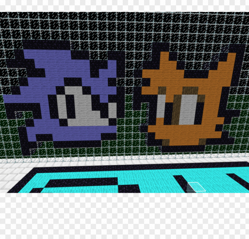Minecraft Pixel Art Octopus Sonic Chaos Tails Amy Rose Video Game PNG
