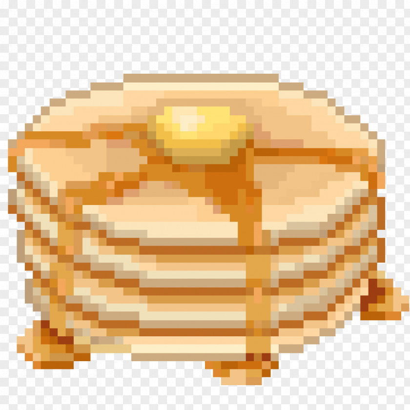 Pancake Buttermilk Pixel Art Maple Syrup PNG