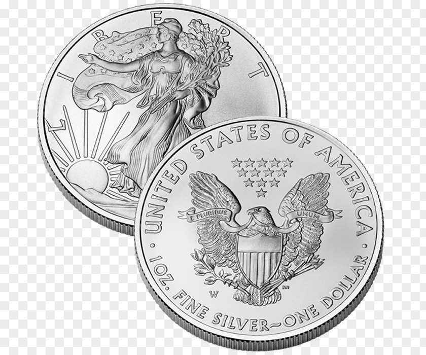 Silver Coins Image West Point Mint American Eagle Coin PNG