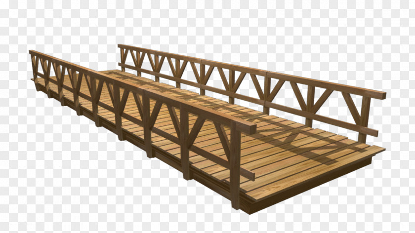 Wooden Bridge Timber Wood Simple Suspension Truss PNG
