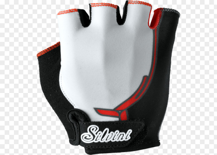 Bicycle Glove Cycling White Red PNG