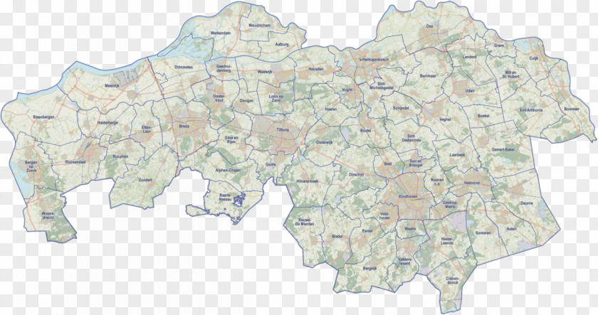 Map Haaren, North Brabant Noord Limburg South Holland PNG