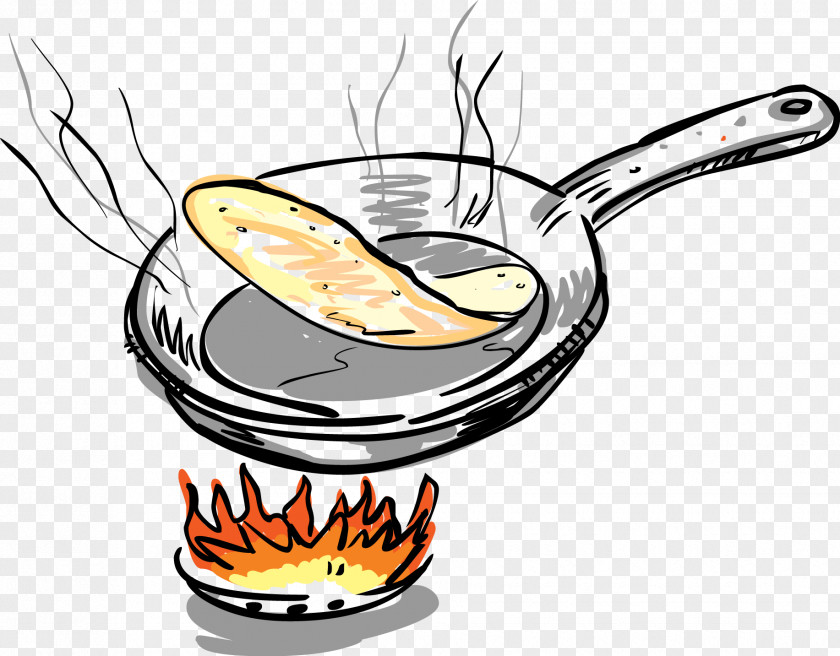 Cartoon Spoon Pancake Crxeape Breakfast Recipe Cooking PNG