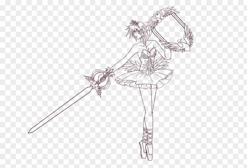 Final Fantasy 14 Line Art Sketch Lightning Returns: XIII Serah Farron Fan PNG