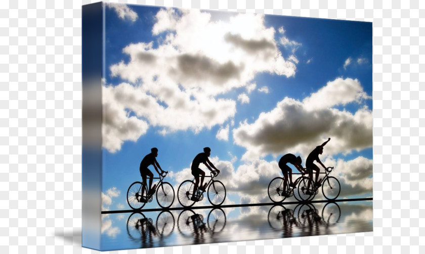 Finish Line Cycling Bicycle Gallery Wrap Canvas Desktop Wallpaper PNG