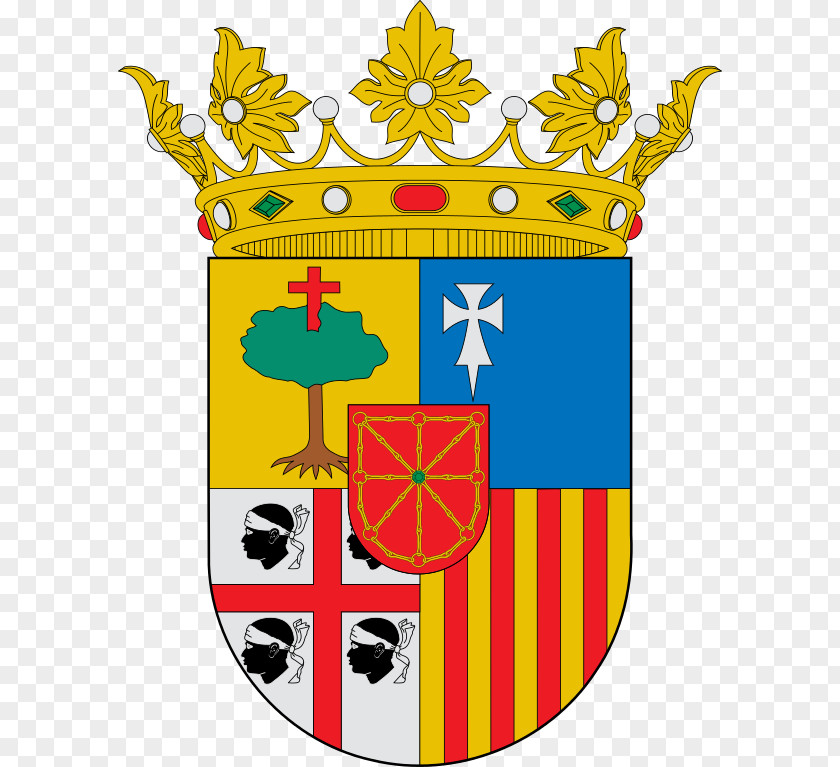 Flag Crown Of Aragon Coat Arms Crest PNG