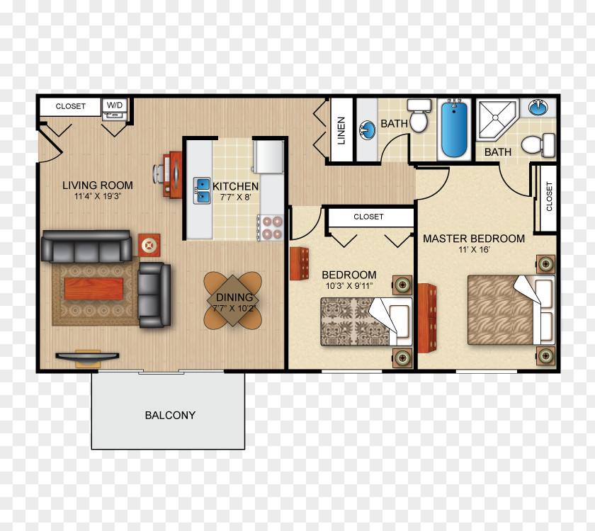 Furn Floor Plan Golfview Drive Square Foot PNG